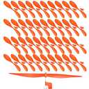 Libima 40 Pcs Plastic Propeller for STEM Activities Fold Resistant Propeller Blades with Rubber Band Hooks for Airplanes and Helicopters from Research Institution, 7.1 Inches(Orange)