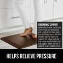 GORILLA GRIP Comfortable Cushioned Kitchen Mats for Floor, 48x20, Waterproof and Stain Resistant Soft Top, 3/4 Inch Thick Ergonomic Standing Desk Anti Fatigue Mat, Foam Supports Ankles and Feet, Brown