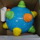 VANLINNY Toddlers Baby Music Shake Ball Toy Bumble Ball for Babies,Dancing Bumpy & Interactive Sounds Crawl Toy, Best Bouncing Sensory Learning Gift for 3+ Year Old Boys&Girls. (Azul marino)