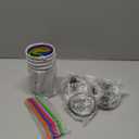 Kids Cups with Lids and Straws, 12oz Kids Tumblers with Straws and Lids Spill Proof Cups for Kid Stainless Steel Sippy Cup for School, Outdoor, 5 Pack (Blue, Green, Orange, Purple, Red)