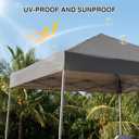 Canopy Tent, 10X10 FT Pop Up Canopy Outdoor Instant Tent Slant Legs with Carrying Bag, Portable Gazebo Shelter for Patio Deck Garden Beach (Gray)