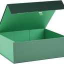 Large Gift Box 13.5x11.8x4.7 Inches, Green Gift Boxes for Presents with Magnetic Closure Lid, Luxury Gift Box Rectangle Collapsible Boxes for Gift Packaging