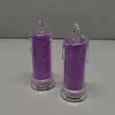2PCS Purple LED flameless Candles (D:2.5" x H:7"),LED Pillar Candles, Battery Included, Velas artificiales para decoracion for Valentine's Wedding Birthday Bedroom Decorations