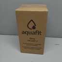 AQUAFIT 1 Gallon Water Bottle with Time Marker - Straw & Chug Lid - BPA Free Gym Water Bottle with Straw - Big Gallon Jug (Gray, 128 oz - 2 Lids)
