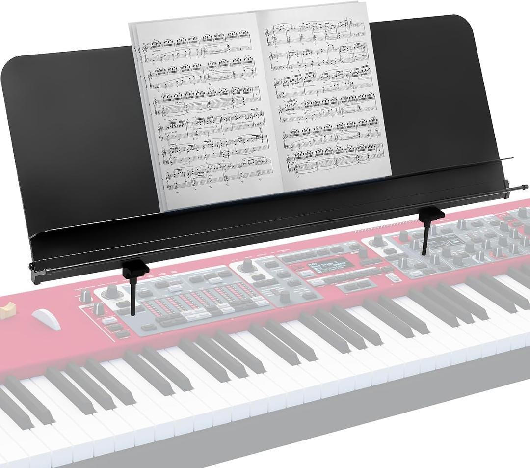 Liquid Stands Sheet Music Stand for Nord Keyboard - Fits All Nord Grand Stages 76/88, Electros C1/C2/C2D, piano, and more - Adjustable, Portable, Heavy-Duty Wide Music Stand for Sheet Music