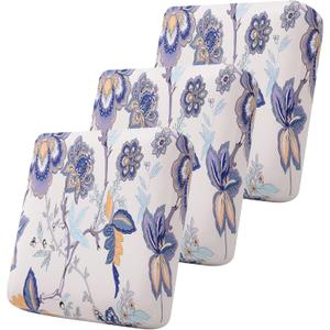 Smiry Printed Couch Cushion Covers, Stretch Soft Couch Covers for Sofa, Washable Non-Slip Sofa Slipcover Furniture Protector for Indoor and Outdoor (3 Pack, Beige)