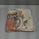 Hello Winter Blue Decorative Throw Pillow Covers 18x18 Set of 4, Get Cozy Hot Cocoa Gingerbread Cookie Snowflakes Porch Outdoor Home Christmas Decor, Holly Berry Pine Cone Snow Couch Cushion Case