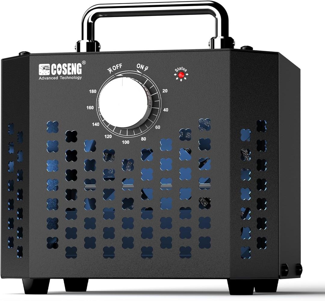 Ozone Generator, Ozone Machine Odor Removal for 10s Delay Start, Ozone Generator for Car, Home, Pets, Basement, and Smoke, Ozone Odor Eliminator -Black