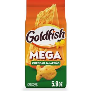 Goldfish Mega Bites Cheddar Jalapeo Crackers, 5.9 Oz Bag (EXP 04/05/26)