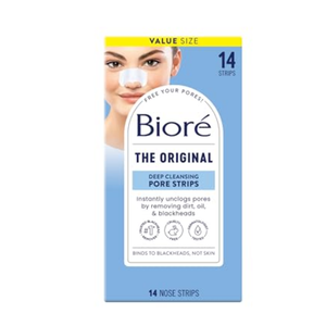 Biore Bundle of Bioré Original Blackhead Remover Strips, Deep Cleansing Nose Strips With Instant Pore Unclogging,1 4 Count Pimple Patches, Medical Grade Ultra-Thin Hydrocolloid, 30 count