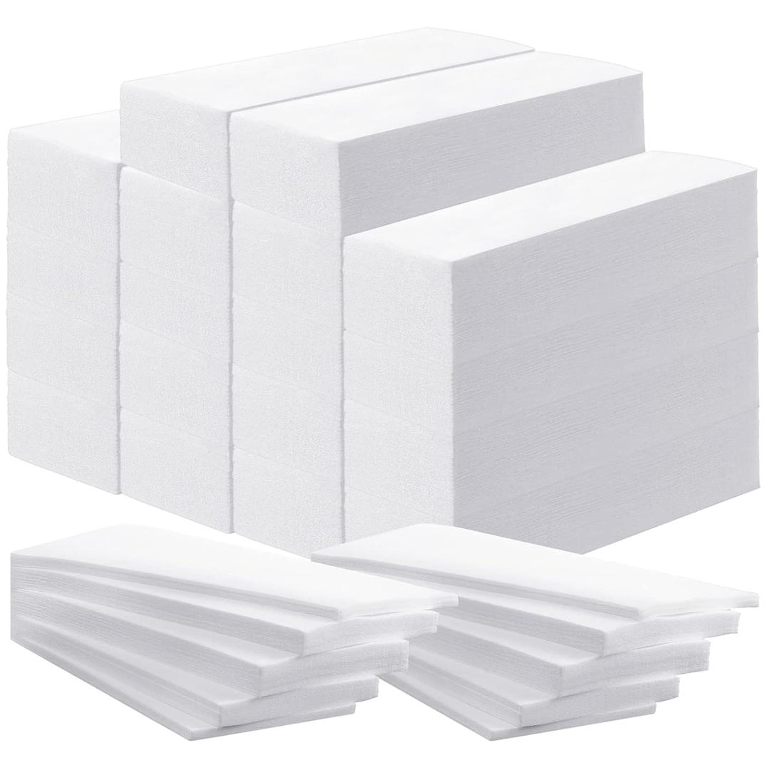 Tudomro 2000 Pcs Large Wax Strips for Hair Removal 8 x 3 Inch Non Woven Waxing Strips Body Epilating Wax Paper for Women Men Arms Legs Armpit Chest Back Bikini Hair Removal, White