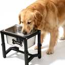 Metal Elevated Dog Bowls – 3 Adjustable Heights (9.2"-12") with 1.85GAL Stainless Bowl, Elevated Dog Bowls Medium/Large Breed, Elevated Dog Water Bowl, Neck & Joint Protection