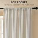 Joydeco Beige Boho Curtains 90 Inches Long 2 Panels, Super Soft Bohemian Farmhouse Curtains, Semi Sheer Light Filtering Drapes for Bedroom Living Room (Rod Pocket with No Tassels, 52Wx90L)