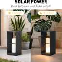 Outdoor Lights for Patio, IP65 Solar Lanterns Outdoor Waterproof, Dusk to Dawn Floor Lamp with 3000K LED, Solar Powered Landscape Lighting for Garden, Yard, Deck, Backyard, Porch and Path