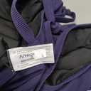 AI'MAGE Women's Ribbed One Piece Swimsuit Tummy Control Ruched Bathing Suit Sexy Mesh Swim Suits Crisscross Back Tie Swimwear (L,Blue)