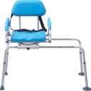 FSA/HSA Eligible Sliding Shower Chair Tub Transfer Bench with Swivel Seat, Rotating Bathtub Bench with Padded Seat and No-Slip Suction Cups for Elderly and Disabled