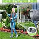 5/8" 110 ft Retractable Hose Reel, Heavy Duty Retractable Garden Hose Reel Wall Mounted with 10-Pattern Hose Nozzle/Any Length Lock/Slow Return System/180Swivel Bracket