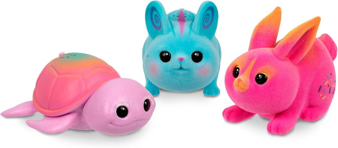 Little Live Pets NeeDees Candy Series Pack of 3, Plush Interactive Toys Collection, 50+ Sounds and Reactions, Wearable Interactive Kids Toys