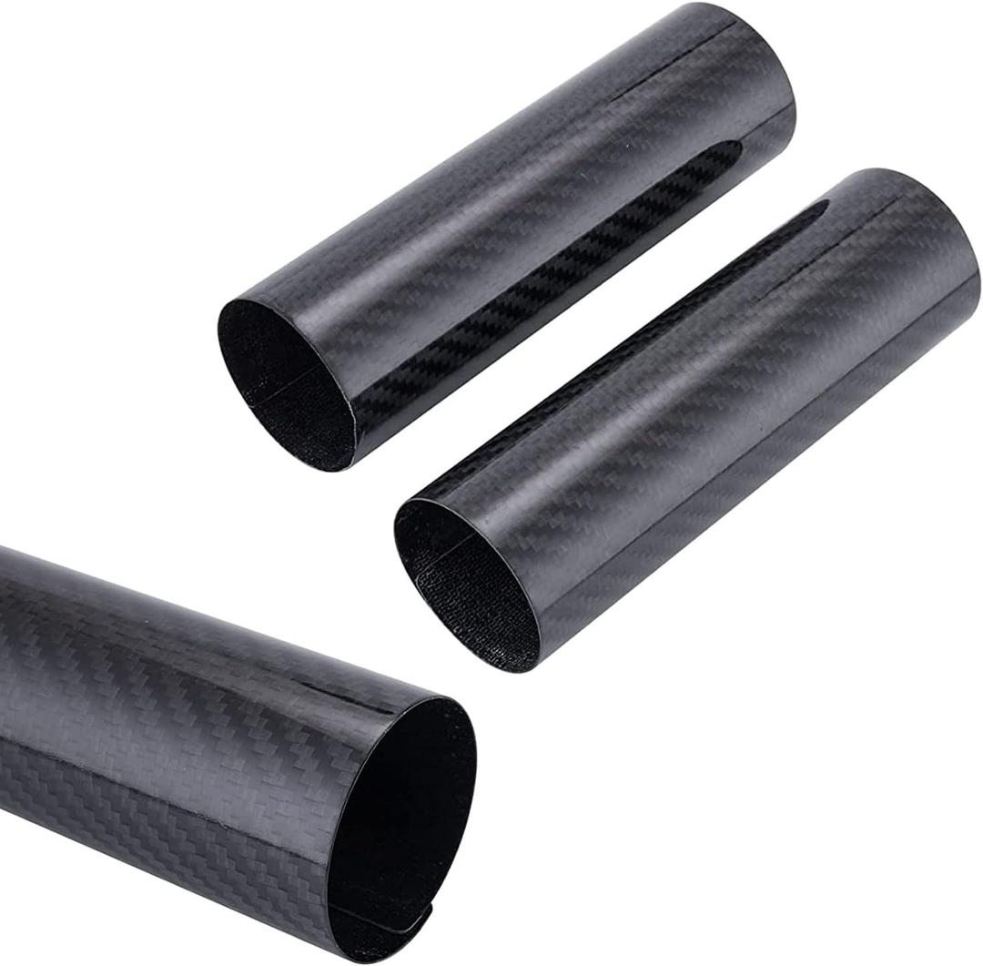 PRO CAKEN Carbon Fiber Motorcycle Front Shock Fork Guard Cover Wrap Shock Absorber Guard Gaiters Gators Boots Adjustable 2Pcs Universal for Dirt Bike-160MM