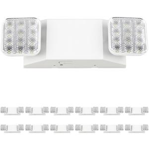Sunco 12 Pack LED Emergency Lights, Commercial Lighting for Business, Power Outages, Offices, with Backup Battery (90 Minutes), Wall Mount, Hard Wired, 120-277V, Fire Resistant (94V-0) UL