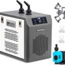 [New Upgrade] Poafamx Aquarium Chiller 42Gal Water Chiller for Fish Tank 1/10 HP Aquarium Cooler with Touch Screen Quiet Refrigeration Compressor Saltwater Freshwater for Fish Axolotl Hydroponic Coral
