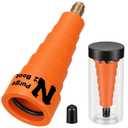 Nitrogen Purge Boot for HVAC Brazing  Hands-Free Low-Pressure Nitrogen Purge Tool with Multi-Size O-Ring Seal, 1/4 SAE Connector for AC & Refrigeration Tubing, Includes Clear Storage Case (Orange)