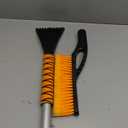 EcoNour 27" Aluminum Ice Scrapers for Car Windshield | Car Window Scraper and Snow Brush with Ergonomic Foam Grip Winter Accessories (Orange)