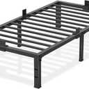 Twin Bed Frames 12 inch High 3500 lbs Heavy Duty Metal Platform Mattress Foundation with Steel Slat Support/No Box Spring Needed/Noise Free/Non-Slip/Easy Assembly
