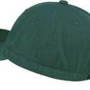 Croogo Soft Short Brim Baseball Cap Washed Cotton Dad Hats Casual Trucker Hat Fashion Flat Bill Hat Urban Street Umpire Caps (Black)