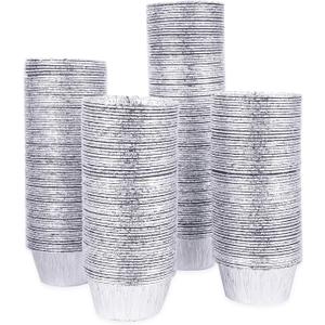 Kingrol 300 Pack Aluminum Foil Ramekins, 4 oz Disposable Baking Cups for Tart, Cupcake, Souffle, Appetizer