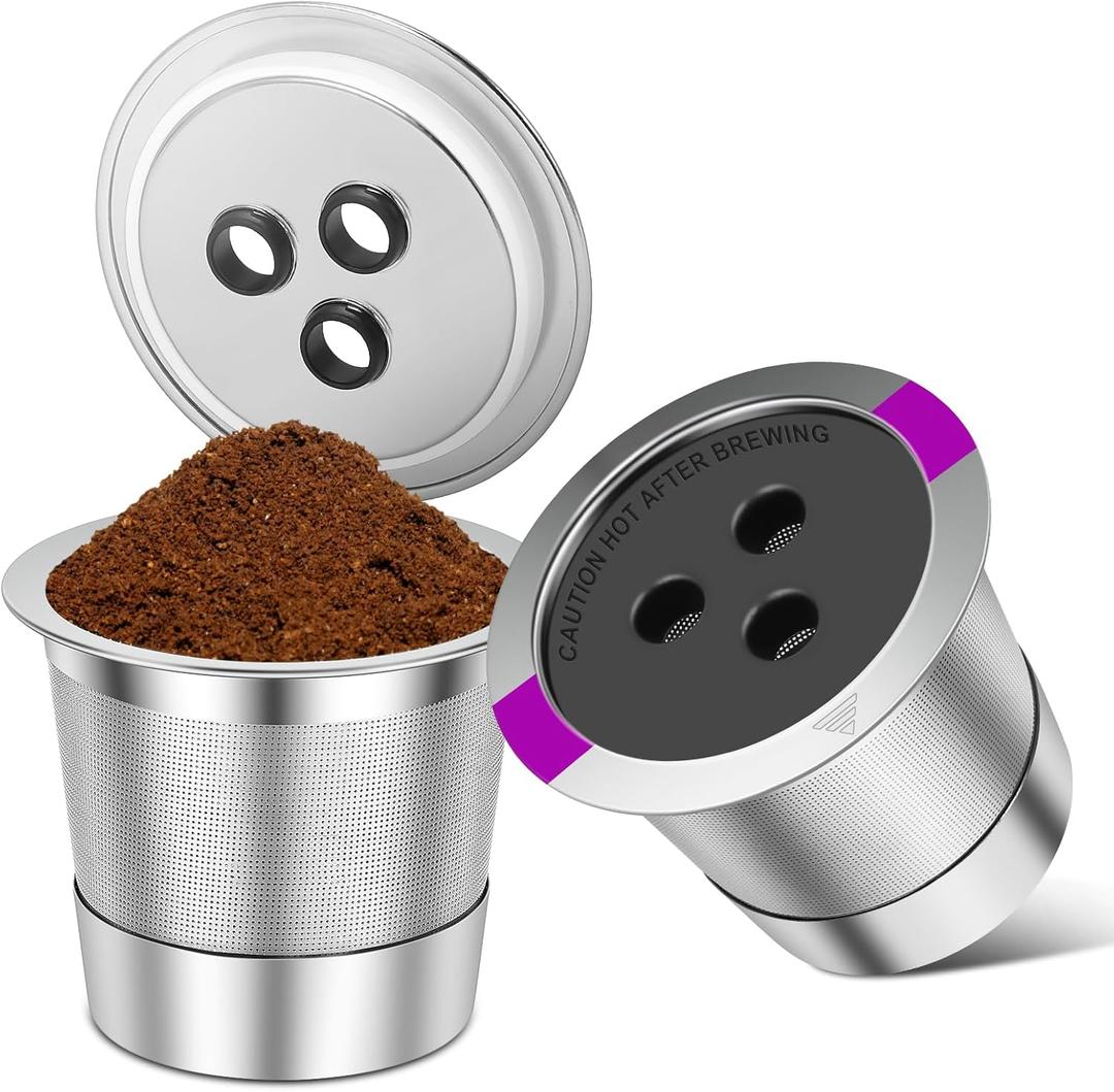 Reusable K Cups for Ninja Dual Brew Coffee Makers CFP201, CFP300, CFP301, CFP305, CFP400, CFP451, and CFP307 (2 pack)
