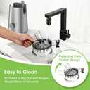 Juicer Machines, 5.3" Wide Feed Chute Cold Press Juicer for Whole Vegetables & Fruits, High Juice Yield, BPA Free (Slivery)