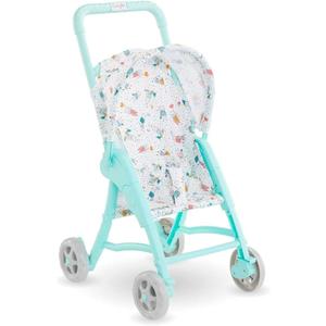 Corolle Mon Premier Poupon Folding Baby Doll Stroller for Kids Ages 18 Months and Up Lightweight Pretend Play Accessory for 12 Inch Dolls Pink and Gray Design