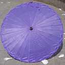 Plain Bamboo Parasol Umbrella for Weddings, 33 Inch Diameter, Sun Protection, DIY Decor, Photo Props (Purple)