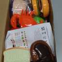 CUTE STONE 51-Piece Mini Play Kitchen Accessories for Kids, Pretend Cooking Playset with Pots, Pans, Utensils, Cutting Fun Fruits & Veggies, Learning Gift for Toddlers, Girls & Boys (Purple)