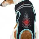 Dog Back Brace, Breathable Dog Post-Surgery Vest for IVDD, Arthritis & Spine Support, Adjustable Reflective Pet Back Bracer Pain-Relieving Harness, Black Large