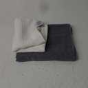 Set Of 2 Towels White 16x26 And Grey 26 x 40