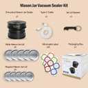 2026 Upgraded Mason Jar Vacuum Sealer, Electric Vacuum Sealer for Regular Mouth and Wide Mouth Canning Jars, Fully Automated and Portable