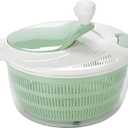 4.2L Salad Spinner, Efficient Lettuce Spinner with Dual Drainage Holes for Quick Drying - Green Salad dryer for Washing, Spinning, and Draining Greens, Fruits, and Vegetables