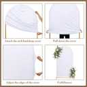 Toolterritary Metal Arch Backdrop Stand and Cover Set of 2, Sturdy 7.2FT, 6FT Party Backdrop Set, Wedding Arch Frame and Cover Set for Birthday, Baby Shower,Christmas, Anniversary