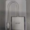 Acer USB C to HDMI Adapter, 4K USB C Hub with 100W PD, USBA 3.0 Port, HDMI to USBC Multiport Digital AV Converter for MacBook Neo/Pro/Air, iPad, Tablets, TV, Monitor and More (Silver)