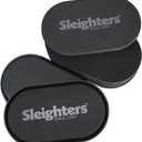SLEIGHTERS Furniture Sliders - 3.5" x 6" - Reusable Protector Pads for Carpet, Hardwood & Tile Floors - Ruby Sliders for Chair Legs & Heavy Furniture Moving - (4 x Felt Pads / 4 x Plastic Movers)