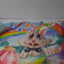 Happy Easter Day Backdrop Banner 78 x 43 inch Large Size Easter Banner Blue Background Banners Easter Party Decorations Supplies for Men Easter Spring Party Decorations Celebration