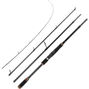 30T Carbon Fiber Travel Spinning Rod - 4-Piece 6’10” Portable Fishing Pole for Freshwater & Saltwater Bass, Trout, Ultra Light Fast Action SiC Guide Rings Rods with Case