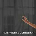 CUCRAF Sheer Curtains Panels for Living Room Bedroom Short Window Semi Treatment Drapes Voile Rod Pocket,Set of 2 (54 x 63 inches Long,Grey)