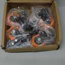 2 Inch Caster Wheels, Threaded Stem Casters Set of 4 Heavy Duty, 1/4"-20x1 (Screw Diameter 1/4", Stem Length 1"), Safety Dual Locking Industrial Castors, Wheels for Cart, Furniture