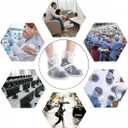 Rain Boot ShoeCover Waterproof Transparent XL (Black)