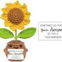 Rimvoe Emotional Support Crochet Sunflower, Cute Handmade Sunflower Gift for Mothers Day Women Friends Encouragement, Thank You Appreciation Gift for Teacher Coworker (You're Awesome)