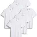 Jockey Classic V-Neck Undershirt- 6 Pack - 100% Cotton T-Shirts for Men (White, L)