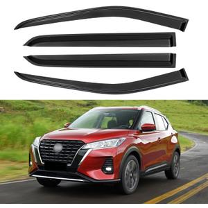 Window Visors Rain Guards for 2018 2019 2020 2021 2022 2023 2024 Nissan Kicks, Out-Channel Window Vent Wind Deflectors Visors Shades for 18-24 Kicks